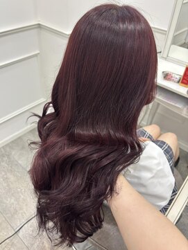 リルミー(Lilme) ブリーチあり艶のあるワインレッド＊まゆ