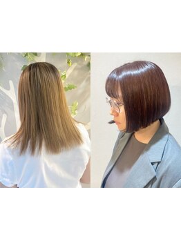 【元住吉駅徒歩1分】肌に優しいカラーで、しっかりと白髪をカバーしながら透明感・ツヤ感のある大人色に◇