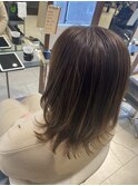 白髪ぼかしハイライトデザインカラー