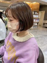 ヘア プロデュース キュオン(hair produce CUEON.)&nbsp;ミニボブ×ローライト×ブラウンベージュ