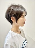 大人可愛い◎小顔耳かけ丸みショートボブ