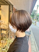 ムク(Muku)&nbsp;丸みショートボブ☆ナチュラルグレージュ