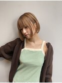 シルキーベージュ×グレージュカラー【髪質改善/縮毛矯正】