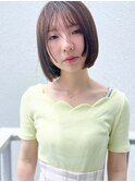 【morio池袋】姫カットボブナチュラルショートチョコレート♪