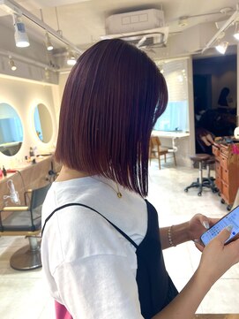 キャンバス バイ ネオリーブ 横浜西口(Canvas by neo.) 切りっぱなしボブ ミニボブ タッセル ボブカット ボブ