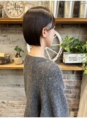 ミルクティーインナーカラー×ミニボブ