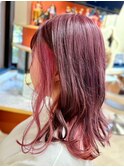 【ピンク×ピンク×デザインカラー】 池袋美容室