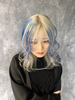 イコ(.ico)&nbsp;レイヤーカットミニボブウルフカット黒髪ネビージュ小顔ワンレン