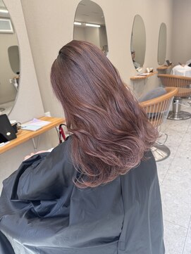 シカ 神戸三宮元町店(Cica) ピンクラベンダー ブリーチなし ダブルカラー 暖色 三宮