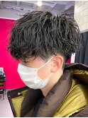 ツイストスパイラル波巻きパーマスパイラルパーマパーマメンズ