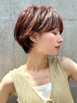 ミィ 浦和(mee) 透明感カラー ボブ 前髪 ショート カラー ブリーチ&ダブルカラー