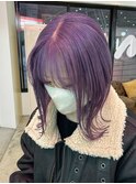 下北沢切りっぱなしボブタッセルボブハイトーンベージュカラー◇