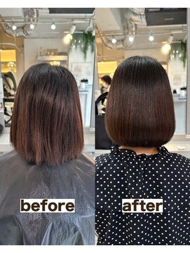 シゲ 自由が丘店(SHIGE) 乾かすだけでまとまる地毛風髪質改善ストレート40代50代縮毛矯正