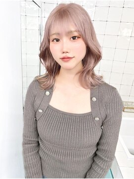 フウ(fuh) ピンクベージュ/ミルクティー/ハイトーン/艶／ベージュ