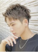 Haleニュアンスパーマスパイキーショートバーバーフェザーパーマ