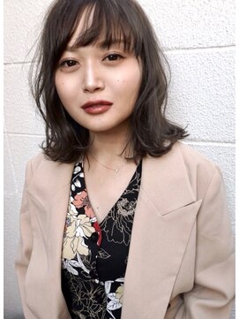 グリーン(green) 透け感×グレージュ