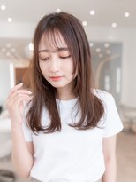 ハバナ 渋谷(HAVANA)&nbsp;20代30代大人可愛い斜めバング/レイヤーカットシルキーベージュ