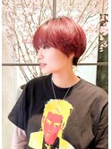 【rue京都】個性的な赤髪マッシュ