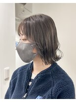 ゴウトゥデイ 横須賀店(GO TODAY)&nbsp;切りっぱなしボブ / ブリーチ無しダブルカラー / アッシュグレー
