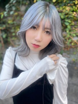 テテ(TETE) くびれミディ／シルバーグレー