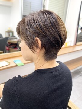 ランプ(Lamp) くびレイヤーグレーベージュニュアンスカラー白髪染め白髪ぼかし