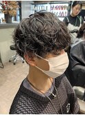 STYLE藤沢メンズマッシュ黒髪刈り上げなしシャドウパーマ