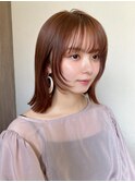 後れ毛が可愛い顔周りレイヤー/ナチュラルアッシュ/顔周り