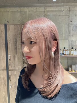 タノ(tano) レイヤー×ピンクベージュ