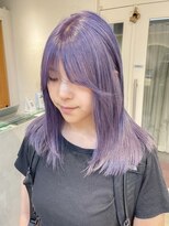 テトラ バイ ネオリーブ 横浜西口店(tetra by neolive)&nbsp;ラベンダーカラー　ブリーチ　ミディアム　横浜　N