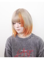 ルプラ ガーデン(le-pla garden) オレンジ+ベージュ#ケアブリーチ#ダブルカラー#髪質改善カラー