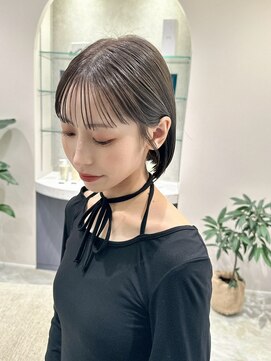 アールヘアーデザイン 藤が丘(r hair design) 小顔見せショートベージュカラーブリーチしない透明感カラー