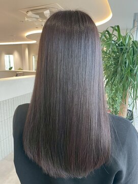 桑名ロングレイヤーカットハッシュカット透明感カラー重めロング