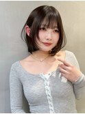 ♪韓国ボブ/くびれボブ/レイヤーボブ/髪質改善/グレージュ/大宮