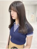グレージュカラー/地毛風カラー/透明感カラー/顔周りカット