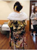 編み込みアップ