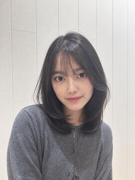 ビューバイネオリーブ 用賀店(Beau'r by neolive) ミディアムハッシュカットグレージュデザインカラー［用賀］