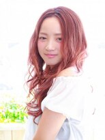 ヘアーカラープラス 都賀店(PLUS) スイートパーマ・可愛いふんわりピンクカラー