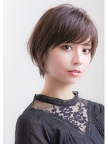 ルエ(rue)&nbsp;30代40代50代マッシュウルフベージュ_ネイビーシースルーバング