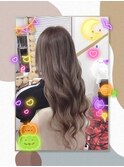 #プルエクステ で#グラデーション#シールエクステ#グレイカラー