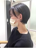 ミストバング/丸みショート/インナーカラー