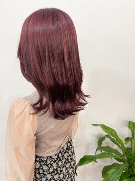 ルヴェルヘアー(Revel hair) モーヴピンク×くびれミディ☆