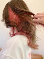 リール ヘアーアンドカンパニー(Rire Hair&Co.) 20代30代40代インナーイヤリングカラーベージュライト薄ピンク