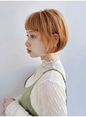 大人ショートボブ ミニボブ 前髪あり ショートバング  K1120