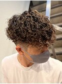 ツイストスパイラルパーママッシュメンズパーマ波巻きパーマ