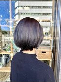 グレーローライト×丸みショートBob