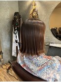 外ハネ切りっぱなしボブ【滋賀・守山・髪質改善】