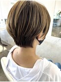 大人ショートボブ丸みショートカットマッシュショート