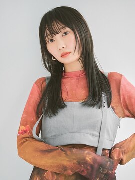 ドールバイリトル(D'or by little) 顔まわりレイヤー黒髪ナチュラルストレート