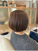 20代30代大人可愛い小顔ショート丸みボブ