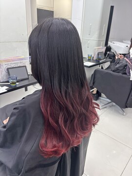 アライブ ハラジュク(ALIVE harajuku) 【ALIVE 夕貴】ピンクレッドグラデーションカラー